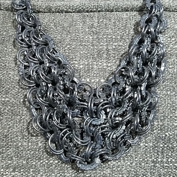 CHARCOAL GRAY CHAIN WITH GEMS - Picture 5 of 7